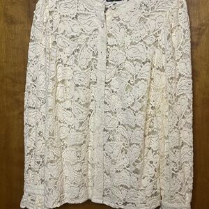 Chic Cream Lace Blouse